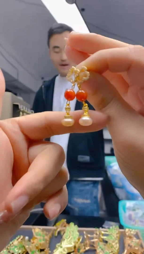 【闪购商品】翡翠耳饰合金097翡翠耳钉