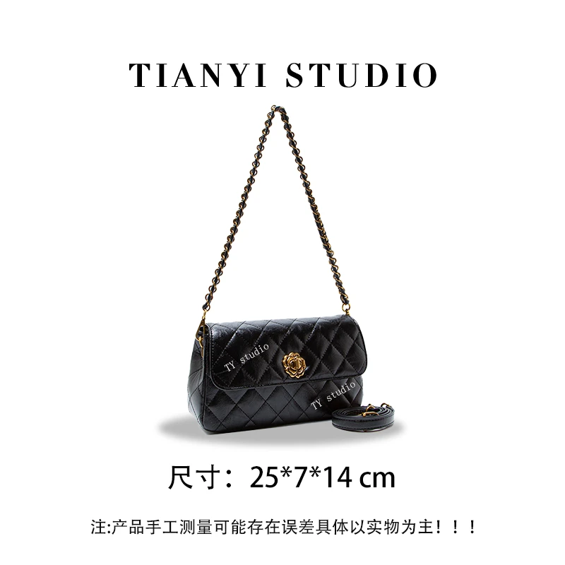 【TY】QYX-9997-黑色 轻奢小众设计感时尚斜挎韩版女包包