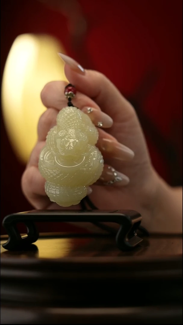 玉【腰缠万贯】天然玉石手把件
