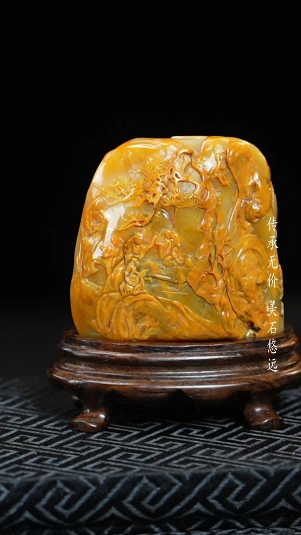【闪购商品】田黄石田黄石彩冻石印章把件摆件