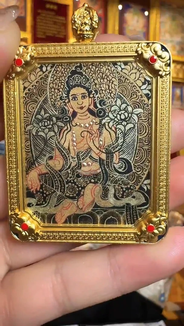 吊坠绿老师--热贡纯手绘