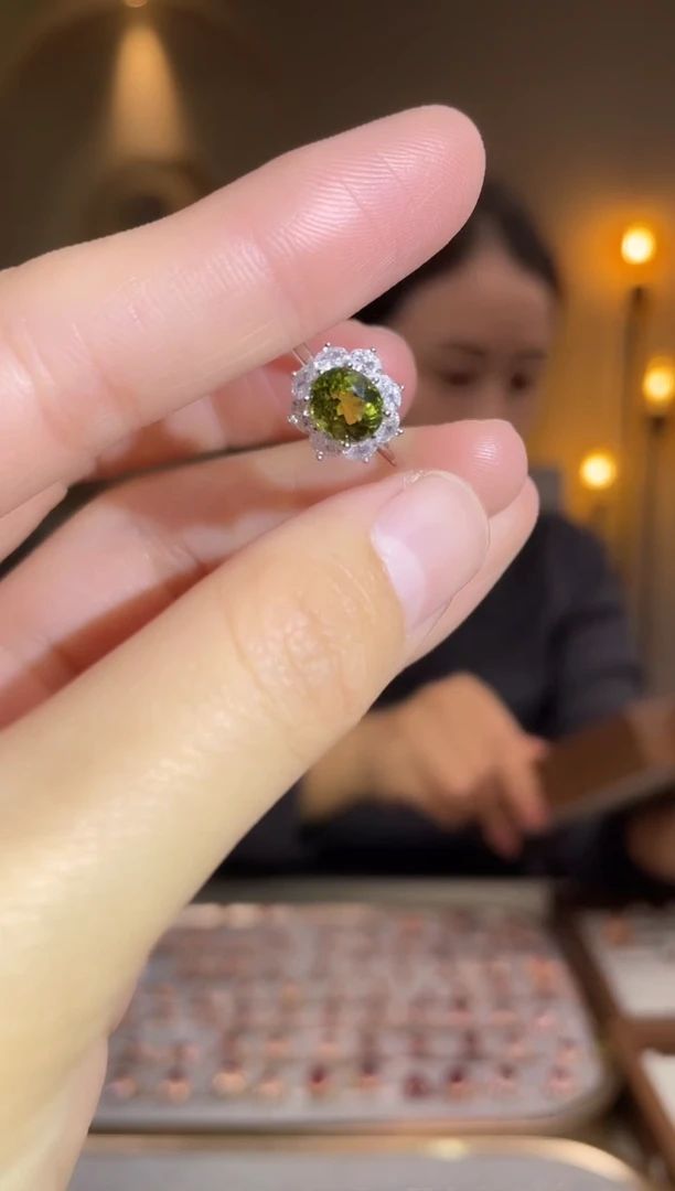 银S925镶嵌手饰碧玺手饰