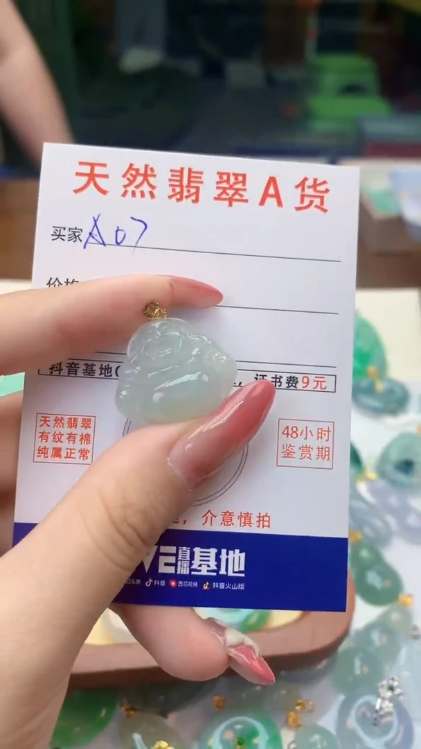 颈饰未镶嵌翡翠天然A货翡翠挂件