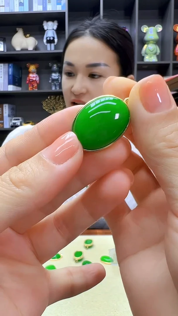 颈饰14K金镶嵌翡翠丹丹diy劲饰