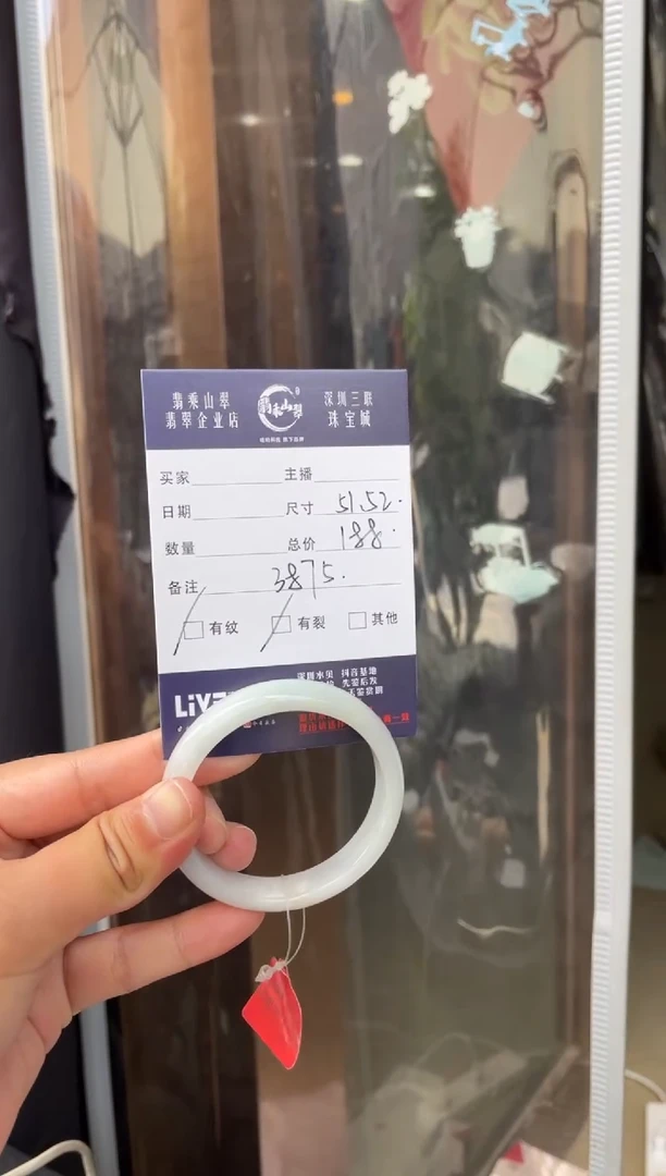 未镶嵌手镯翡翠L 51-52正圈3875