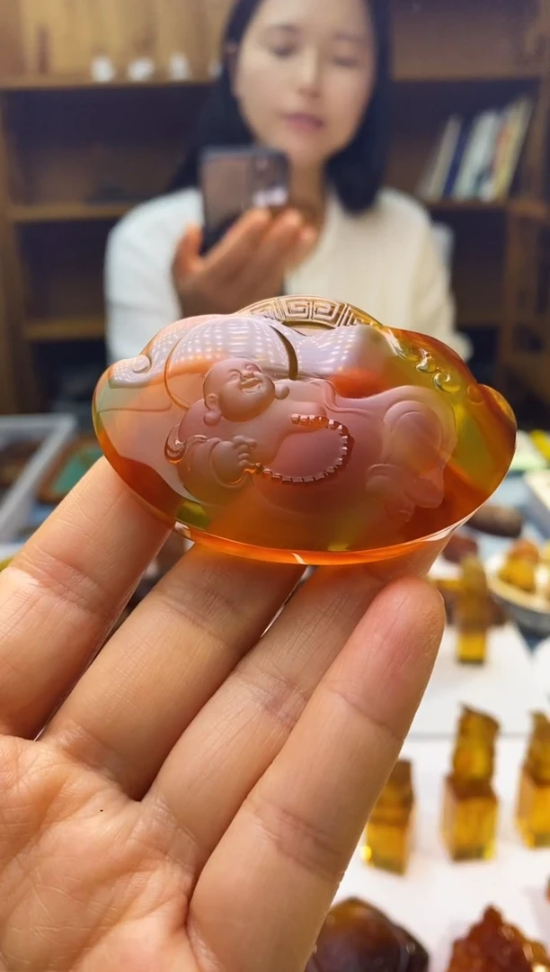 琥珀颈饰未镶嵌SN63-61（福在眼前）