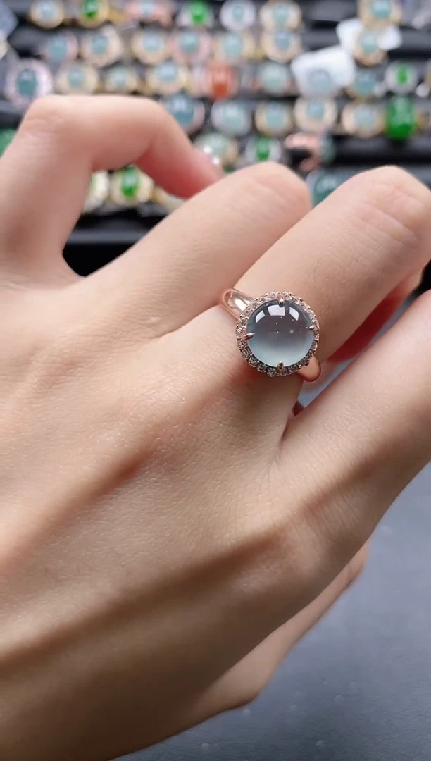 【闪购商品】翡翠戒指银S925镶嵌51511-3