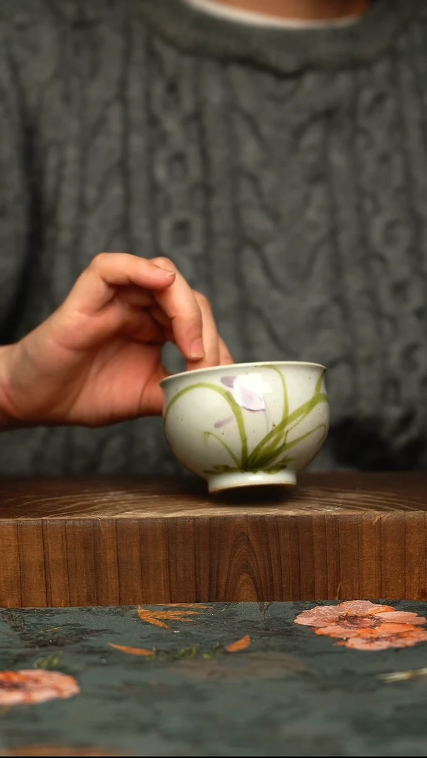 杯釉下彩手工手绘同款陶器