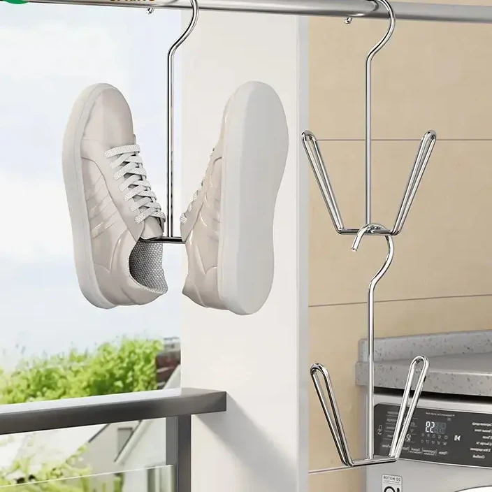 晒鞋架多用晾鞋架神器小型晾衣架小型鞋架阳台衣架收纳架