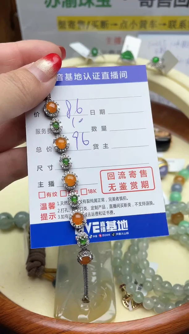 【闪购商品】翡翠颈饰银S925镶嵌回流寄售，不退不换