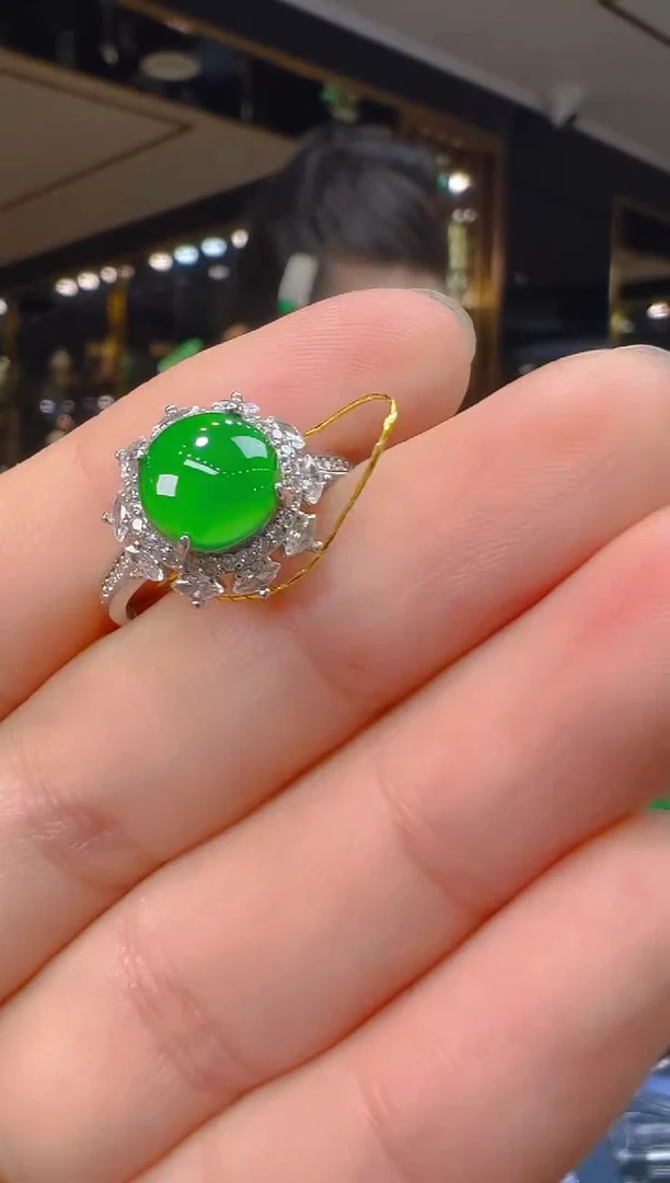 翡翠戒指银S925镶嵌138（多样性发其一）