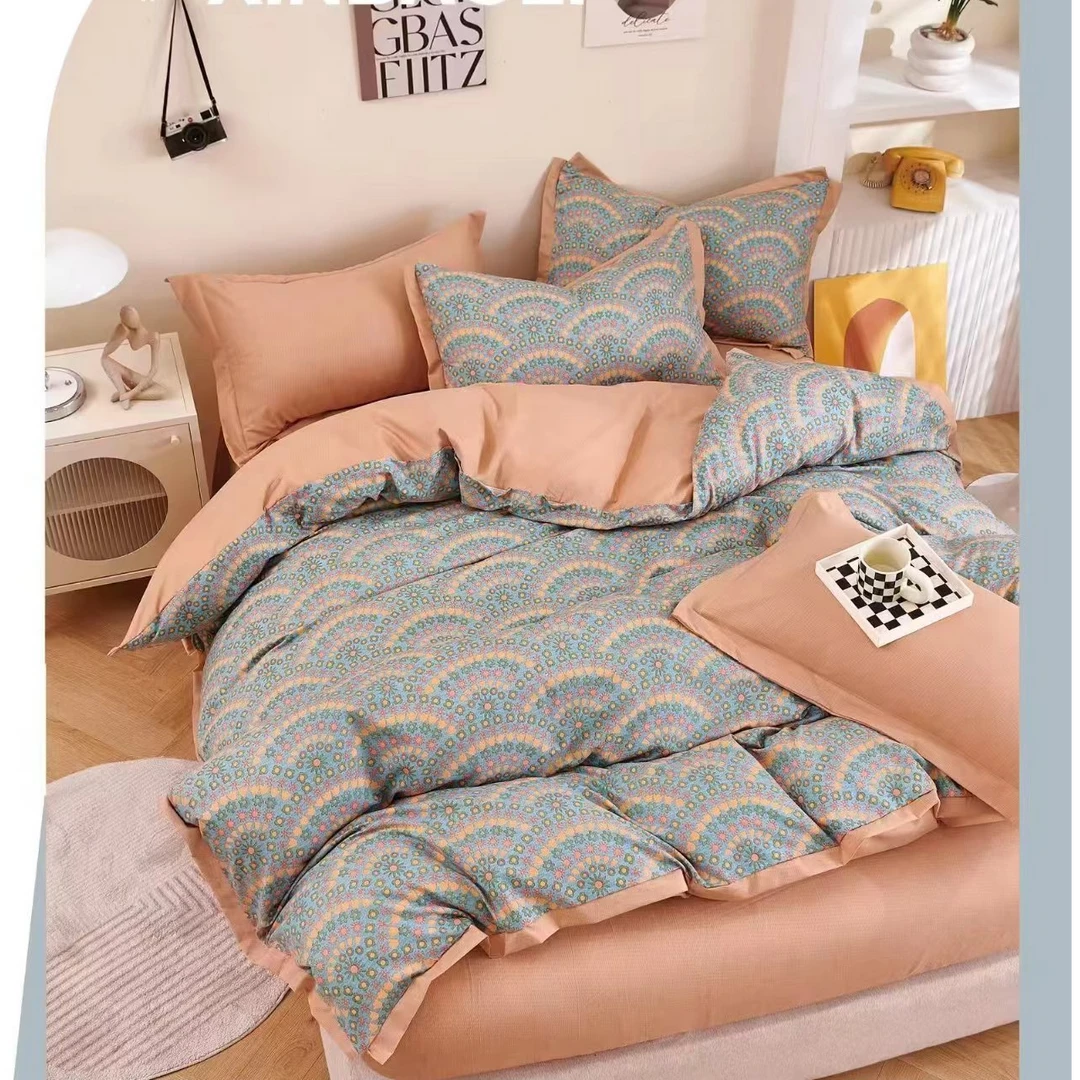 舒柔棉被罩--羽扇春天兰