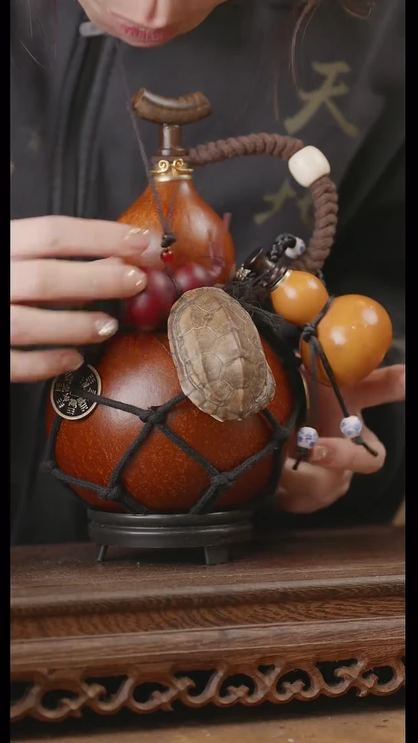 【闪购商品】276号精品天然大漆工艺防渗内胆酒葫芦~