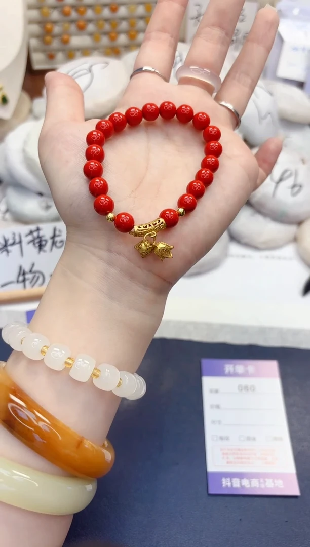 天然辰砂60朱砂手串