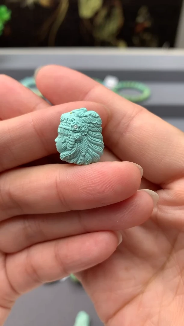 未镶嵌绿松石雕刻D76