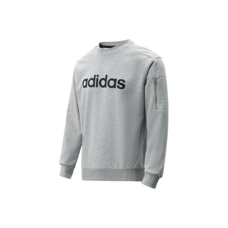 adidas 休闲舒适套头卫衣 男款 灰色 JJ0421