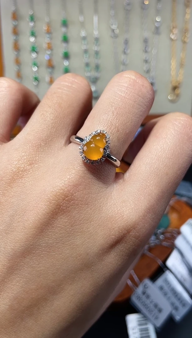 【闪购商品】翡翠戒指18K金镶嵌戒指