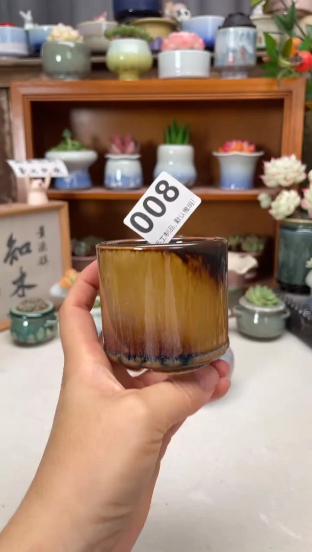 瓷片008知木小芳花盆