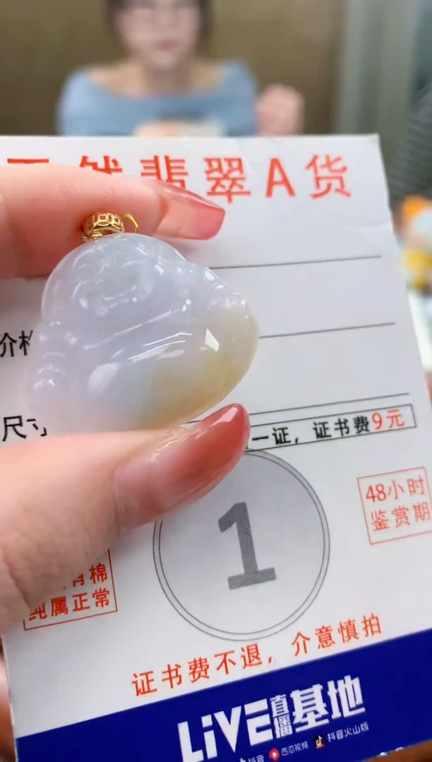 颈饰未镶嵌翡翠 天然A货翡翠挂件