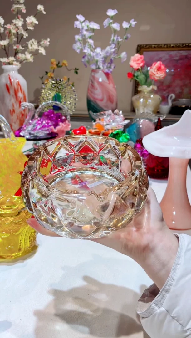 【闪购商品】琉璃手工艺品 小号金色烟灰缸