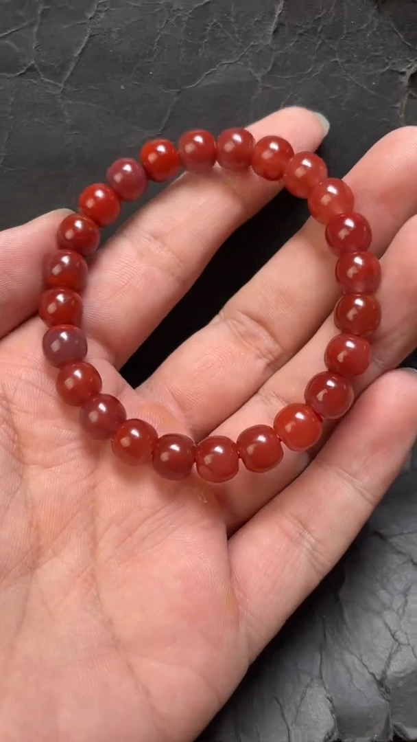 未镶嵌89南红玛瑙手串