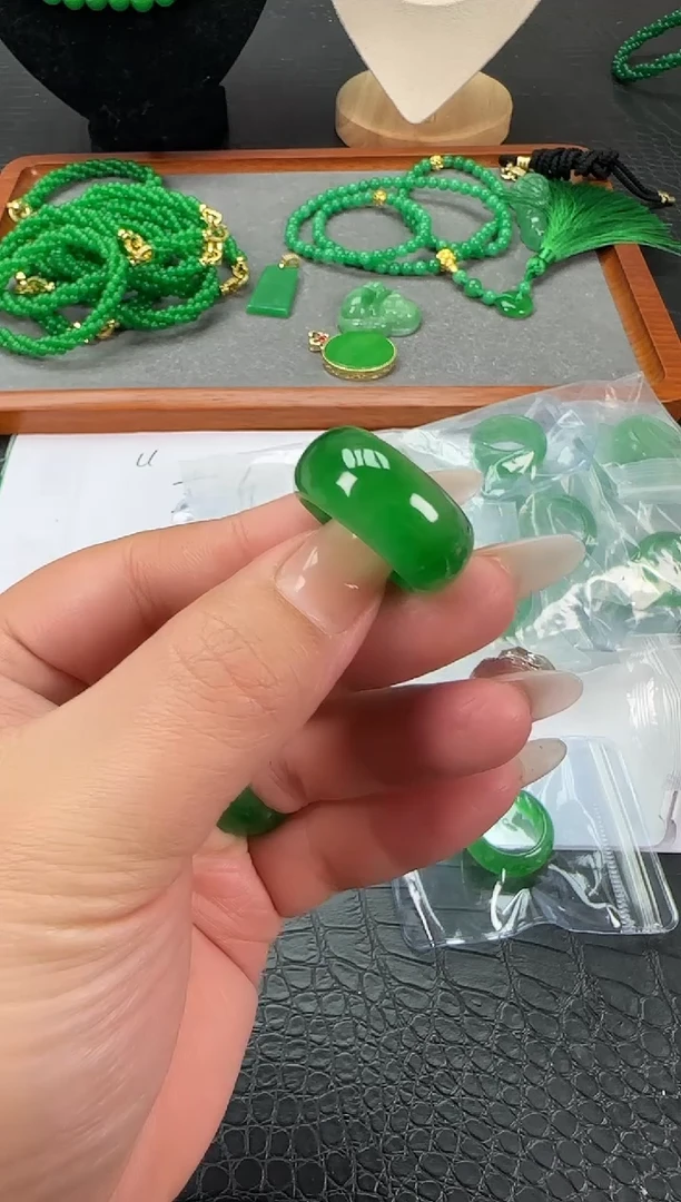 未镶嵌翡翠耳饰16-21 戒圈下单备注尺寸  无备注随机发