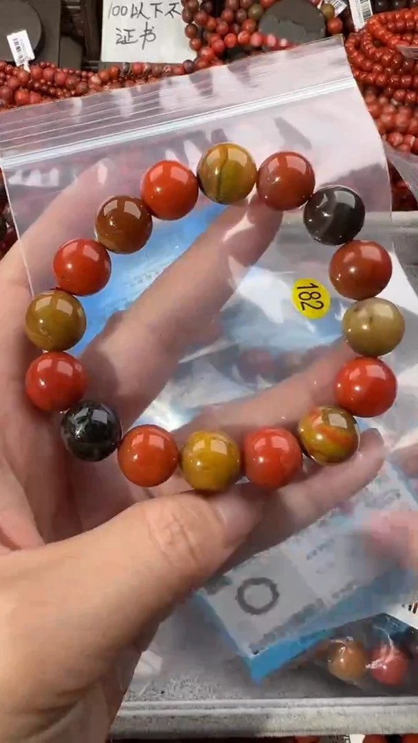 南红玛瑙手串未镶嵌13+