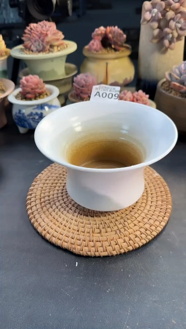 瓷片泥泥多肉花盆009