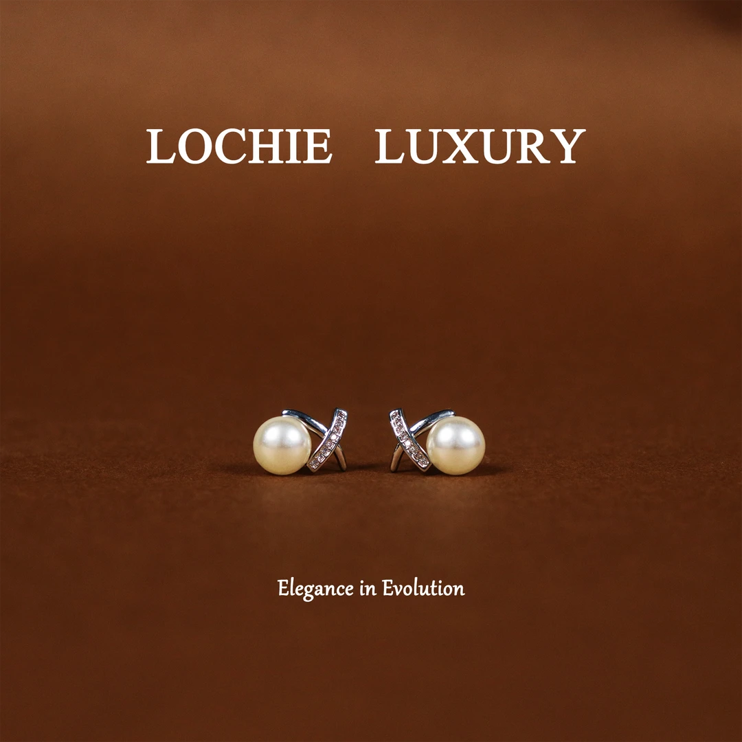 黄铜锆石耳饰 X034   法式小香风气质重工珍珠锆石镶嵌耳钉