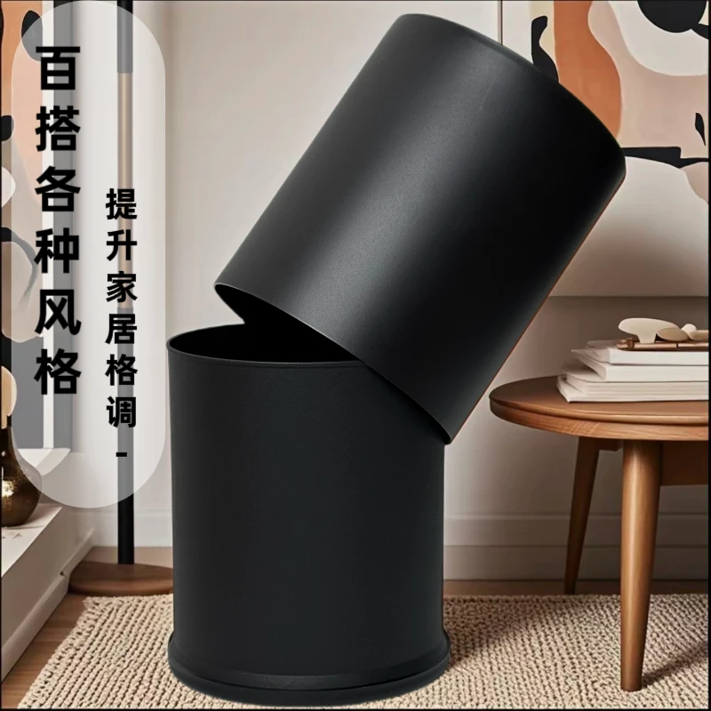 垃圾桶高颜值家用客厅厨房卧室卫生间现代简约双层无盖北欧风新款