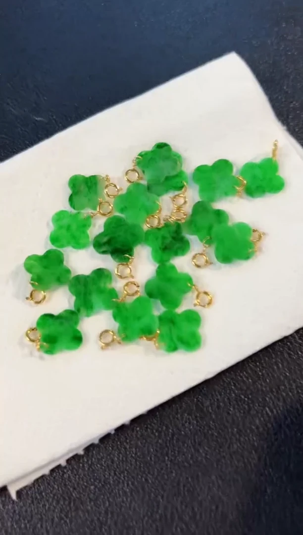 【闪购商品】翡翠颈饰18K金镶嵌24缅料A货/多样性发货/一件