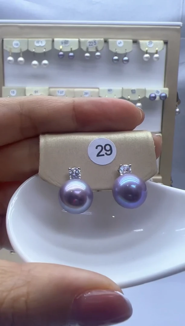 【闪购商品】淡水珍珠耳饰银S925镶嵌29