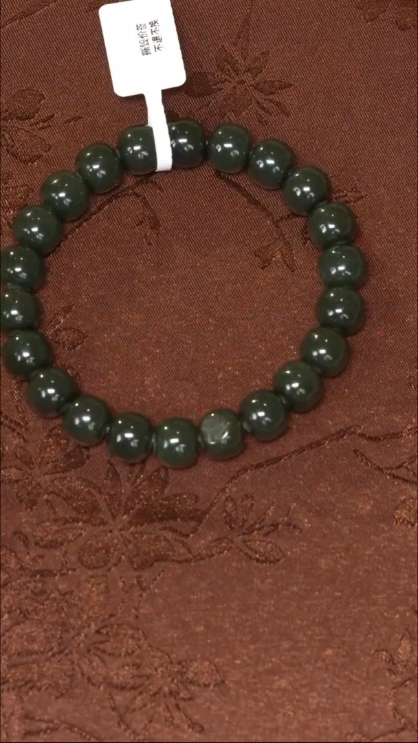 【闪购商品】和田玉手串未镶嵌和田玉沙枣青手串9.10老型