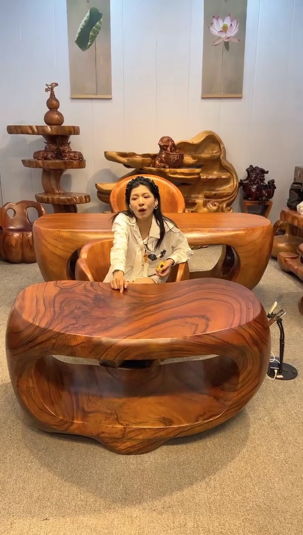 木香樟木创意茶桌