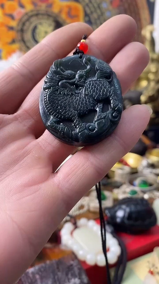 颈饰未镶嵌和田玉（青玉）-----主播推荐-------