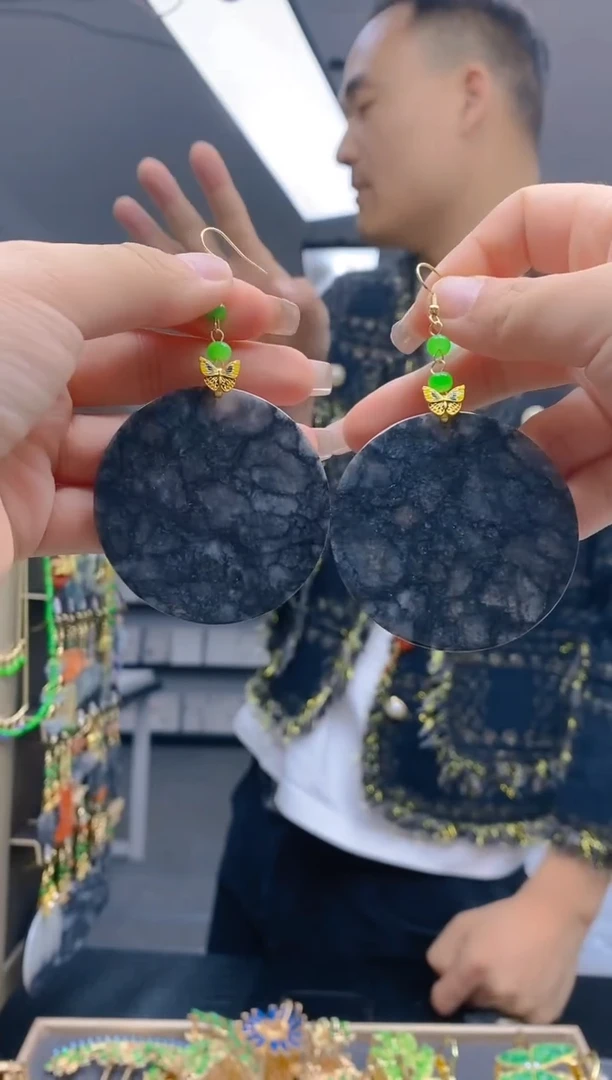 【闪购商品】翡翠耳饰合金159翡翠耳钩