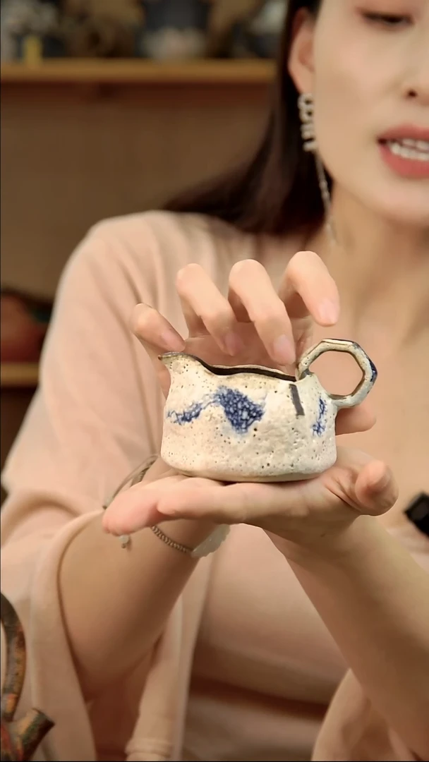 言野手作  粉引六方公道（新品）