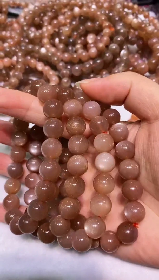 未镶嵌手链长石多样性发其一橙月光10+