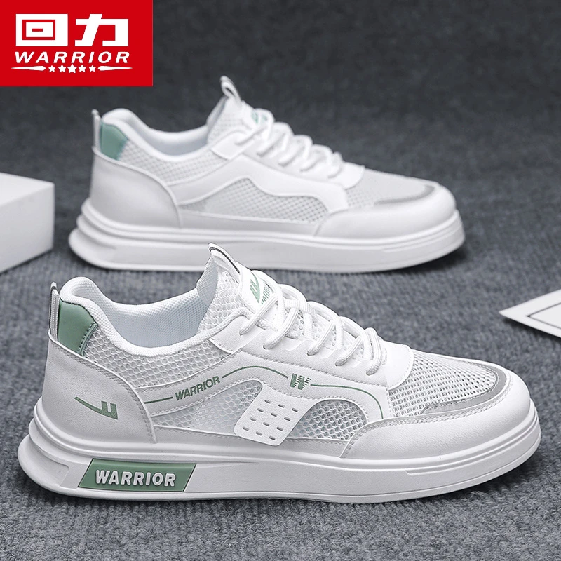 回力男鞋秋季透气网面运动板鞋男款镂空休闲百搭小白鞋子男溯溪鞋