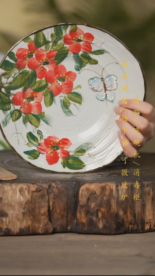 碗景德镇高温釉下彩可微波烤箱洗碗机