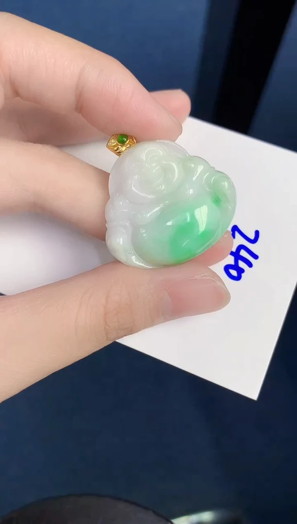 颈饰银S925镶嵌翡翠天然翡翠缅甸A货