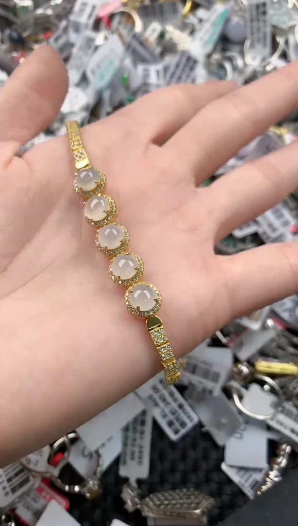 银S925镶嵌戒指翡翠5555------8