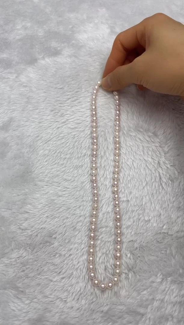 项链银S925镶嵌海水珍珠AK6-6.5mm