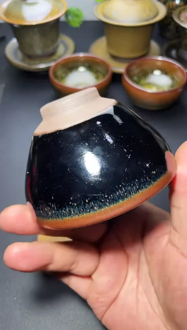 茶盏17（微瑕）叶紫建盏