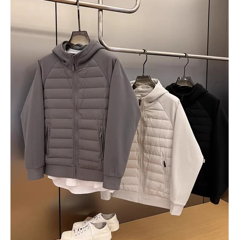 轻薄羽绒服男士秋冬季2025新款潮牌加绒加厚冬天外套连帽二棉上衣