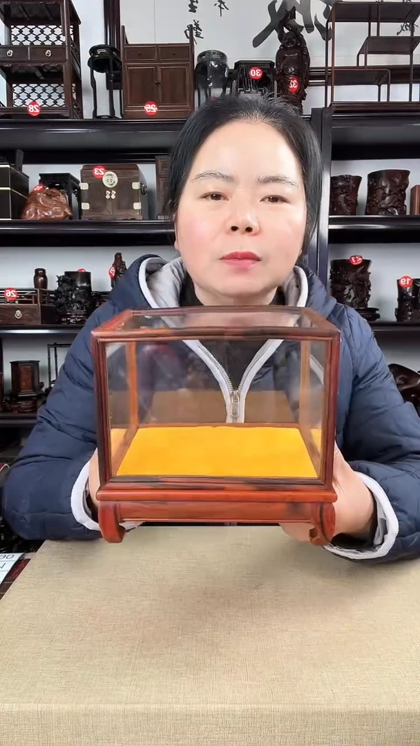 【闪购商品】木玻璃罩1号老李红木工艺品