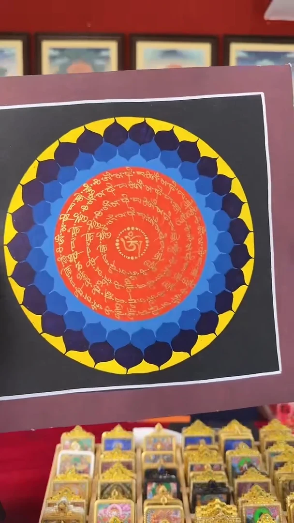 吊坠观音坛城-热贡纯手绘唐卡 特