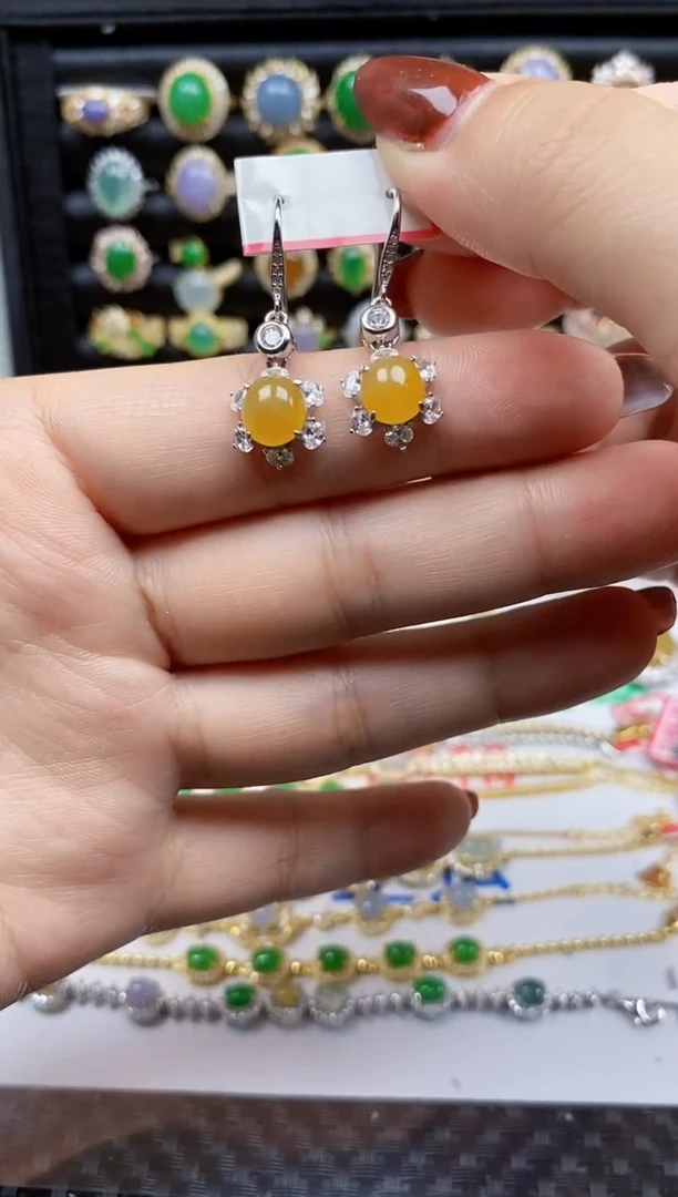 银S925镶嵌戒指翡翠6143