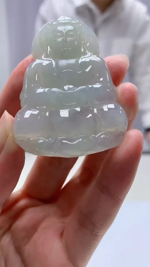 【闪购商品】定制翡翠未镶嵌5028zm-毛货挂件观音39