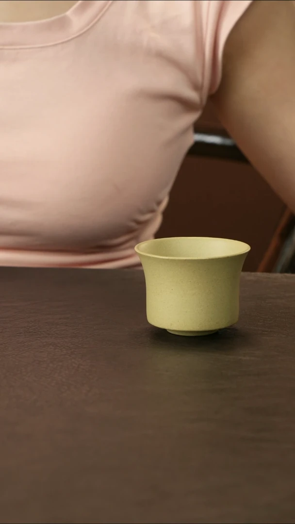 茶杯紫砂本山绿泥 小 马蹄杯